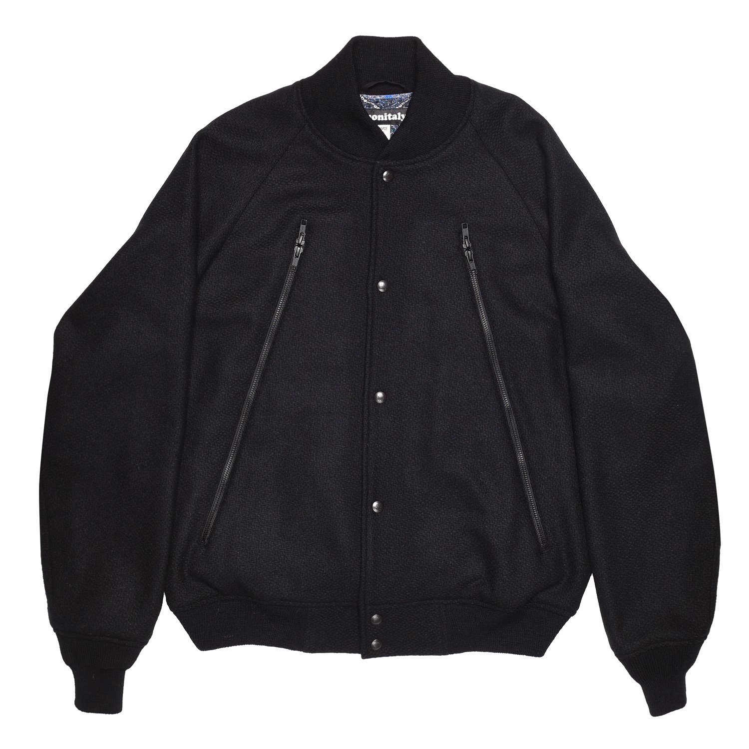 Music Tour Jacket - Wool Flannel Vicente Black — MONITALY